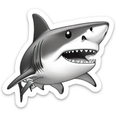 shark standing with a camouflage cap on its head,black and white,cartoon,sketched,sketch sticker