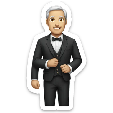 57 year old man  in formal attire sticker