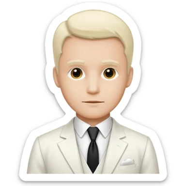 victoria man in 1900's, white suit sticker