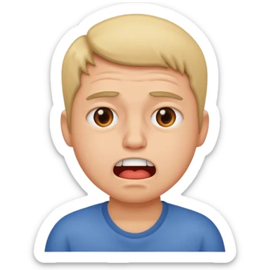 A person with stomach ache sticker