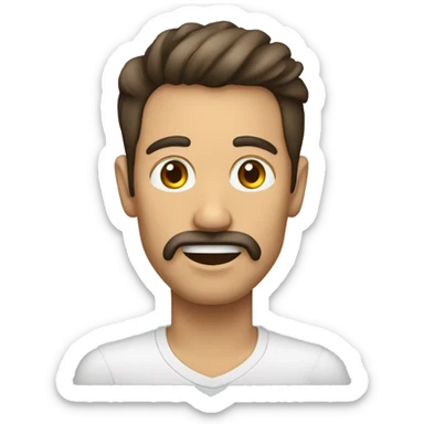 Hombre marcando mandibula sticker