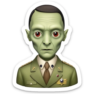 Alien Reptiloid-Adolf Hitler sticker