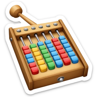 wooden glockenspiel instrument sticker