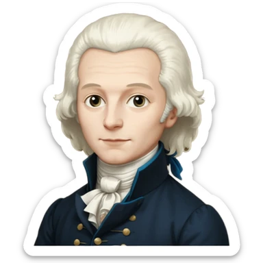 Maximilian Robespierre as depicted in the anonymous painting of the Musée Carnavalet sticker