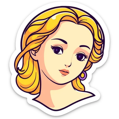 closeup head portrait of universe goddess Sophia with pretty perfect feminine attractive face, cosmic beauty with detailed delicate facial features, head only isolated, no body sticker