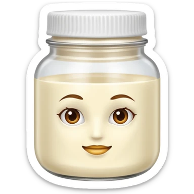 hair mask in a jar without face, only the white product WITHOUT FACE  sticker