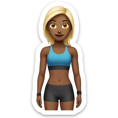 fit gym girl sticker