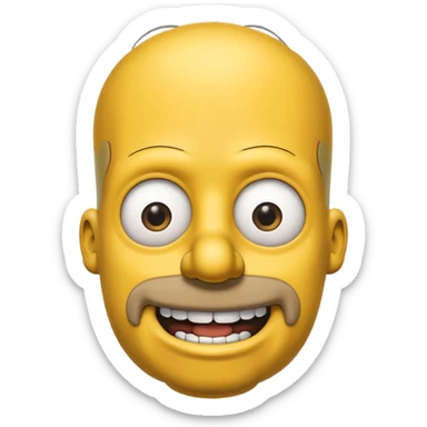 Homer Simpson with big eyes sticker