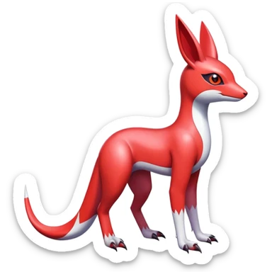  Cute Shiny Exotic Colorful Guilmon-Latias-Koraidon-Umbreon-Fakémon-hybrid-creature (full body)  sticker