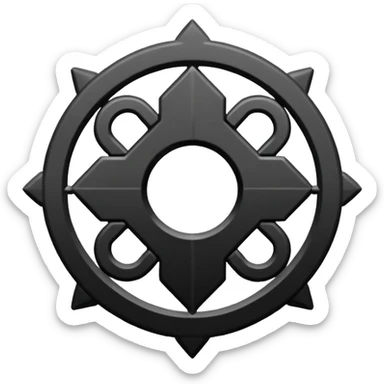 monochrome chakana symbol, minimal, no color sticker