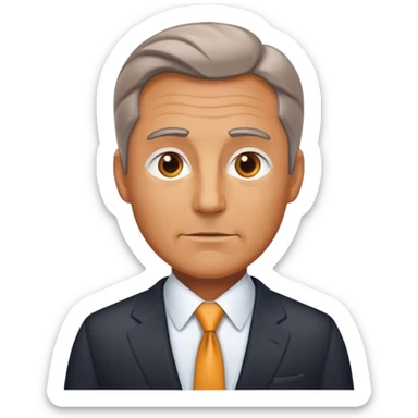 photorealistic middle age man business man in suit sticker