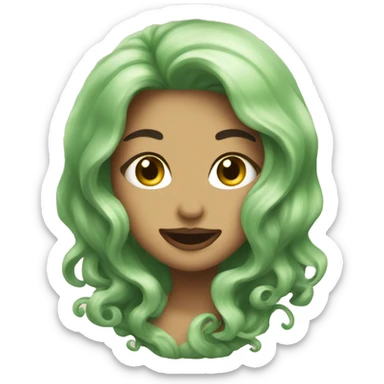 a siren who likes matcha lattee sticker