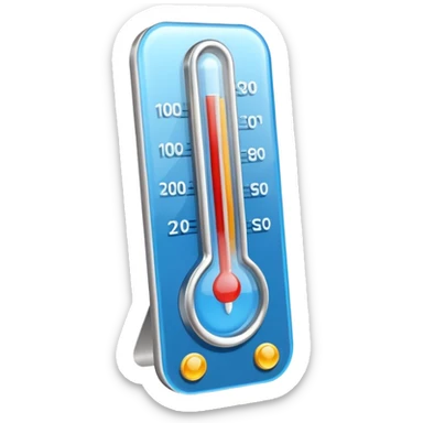 thermometer medical object icon, digital thermometer, 3D cartoon, mobile game icon style, centered, clean background, no text, no watermark
 sticker