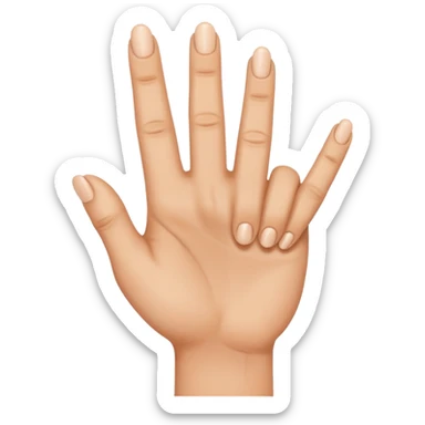 mano con el dedo de enmedio hacia delante  sticker