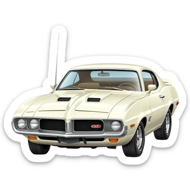 1970 white maverick sticker