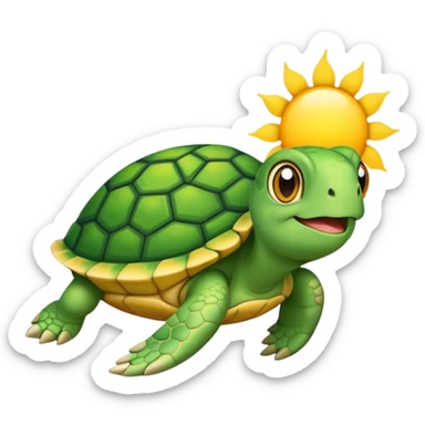 UMA TARTARUGA USANDO ÓCULOS DE SOL AMARELO TOMANDO SOL sticker