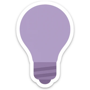 A dull purple Light Bulb sticker
