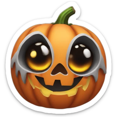 cute halloween pumpkin sticker