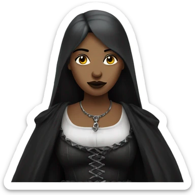 medieval goth woman  sticker