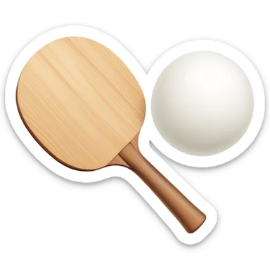 table tennis paddle and ball sticker