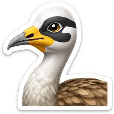 the bustard bird stylized in for android and automotive industry sticker
