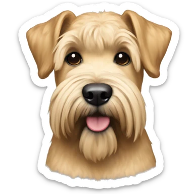 Wheaten terrier with standard breed show cut sticker