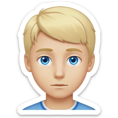 A boy with blonde hair and blue eyes sticker