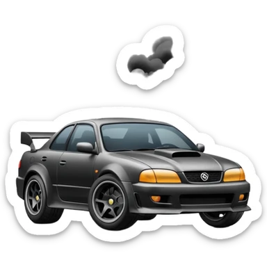 Car drifting with smoke sticker