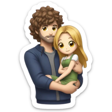 Pioli holding anime girl sticker