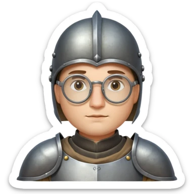 Knights with Glasses: Knight in armor with round glasses
















 sticker