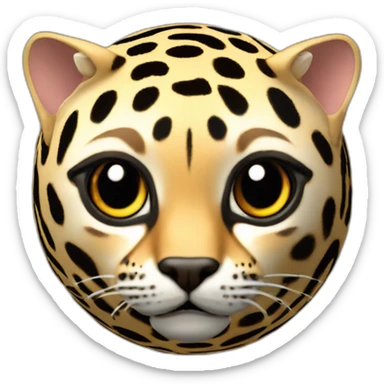 3d sphere with a cartoon Ocelot skin texture with Eye of Horus sticker