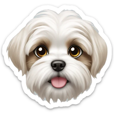 cute baby dog maltese shih tzu sticker