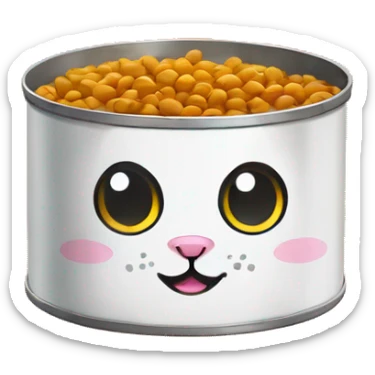 cat food can with Thunfish sticker