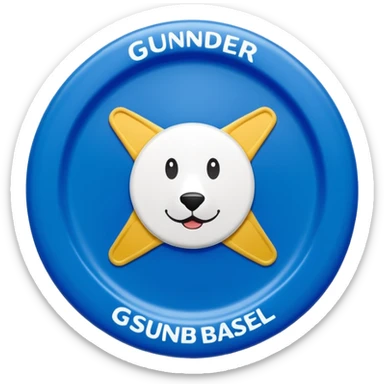 Ein Frisbee mit der Aufschrift: Gsünder Basel sticker