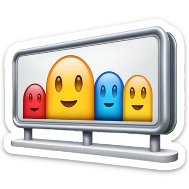 Advertising billboard, road side sticker