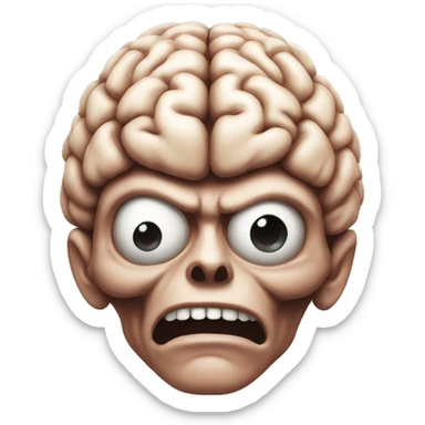 Evil Diabolical Brain sticker