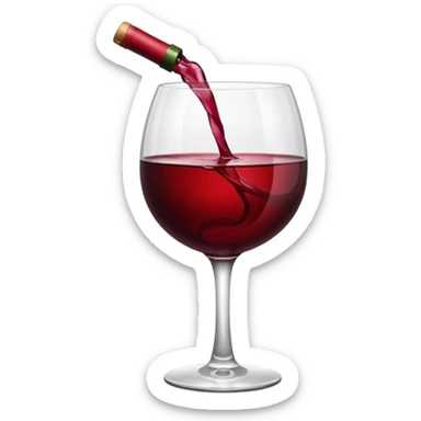 red wine elegant bow sticker