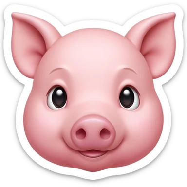 Cinematic Noble Piglet Portrait Emoji, Poised and regal, with a tiny, delicate build and a soft, smooth rosy-pink hide, deep-set soulful beady eyes, Simplified yet sharp and sophisticated features, highly detailed, glowing with a gentle, dignified glow, high shine, intelligent and endearing, stylized with an air of miniature nobility, focused and attentive, soft glowing outline, capturing the essence of a watchful and confident little piglet, so majestic it feels as though it could scamper out of the screen with effortless authority! sticker