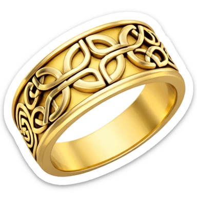 celtic gold ring sticker