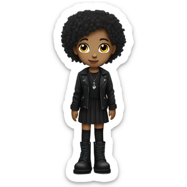 Goth girl in doc martens  sticker