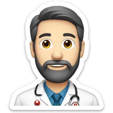 husband caucasian age 55 dark hair trimmed beard wearing business suit holding bible, wife asian age 55 dark hair nurse uniform, no children sticker