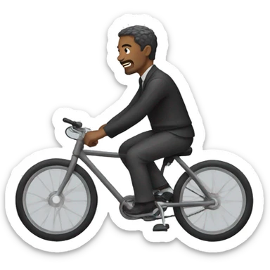 Men wearing a dress riding a bike  sticker