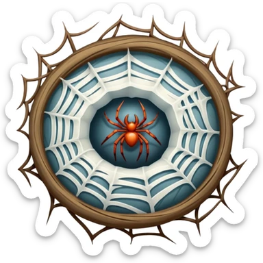 spider web nest sticker