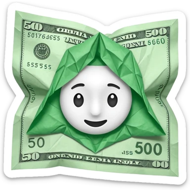 Create a hug 500 rs inr on table  sticker