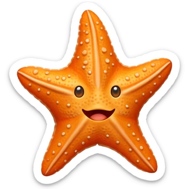 Give me a picture of an animated talking starfish that coughs sticker