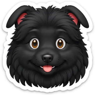 perro negro emoji para copiar y egar sticker