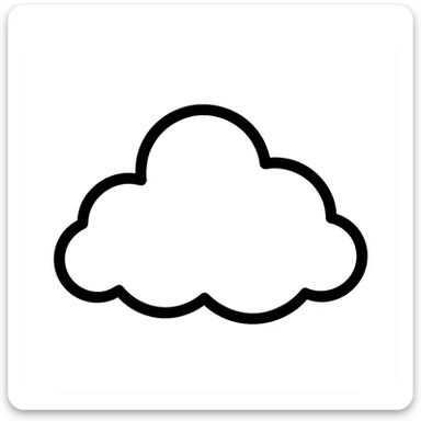 fluffy white cloud sticker
