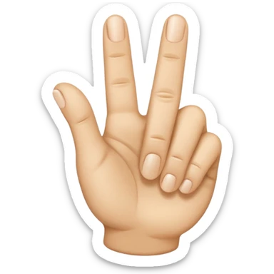 YVL emoji not to realistic make it look like an emoji hand Common Hand Position: The gesture often involves holding up the index finger and thumb to create an "L" shape, while the other fingers are curled down. sticker
