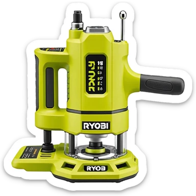 ONE+ 18V Cordless Compact Fixed Base Router RYOBI with gray with battery sticker