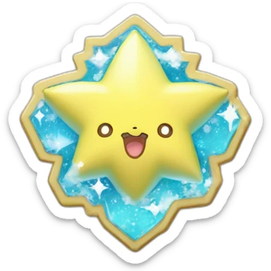 Pokemon Jirachi Badge Winter Slowflake GiftBox 2023 sticker